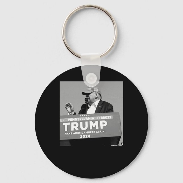 Of Trump Bullet Mid Air  Key Ring (Front)