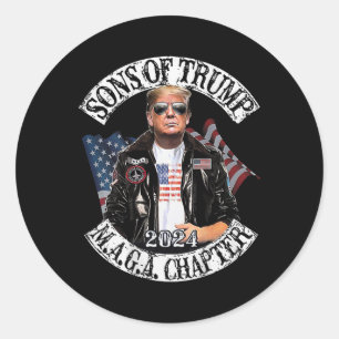Of Trump Maga Chapter 2024 (on Back) Classic Round Sticker