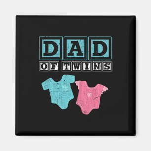Of Twins Family Daddy Fathers Day Future Parents  Magnet