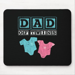 Of Twins Family Daddy Fathers Day Future Parents Mouse Pad