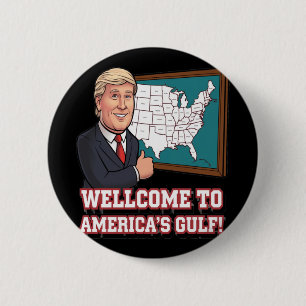 Of Wellcome Gulf Of United States Of America 6 Cm Round Badge