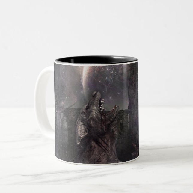 Of Wolf and Man Two-Tone Coffee Mug (Front Left)