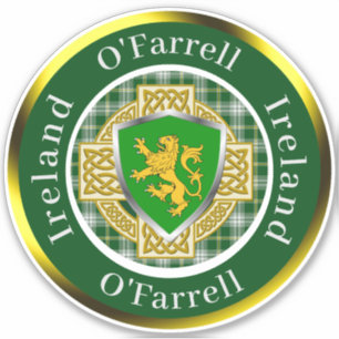O'Farrell Irish Shield/Celtic Cross Personalised