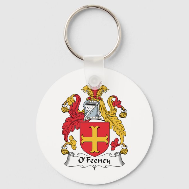 O'Feeney Family Crest Key Ring (Front)