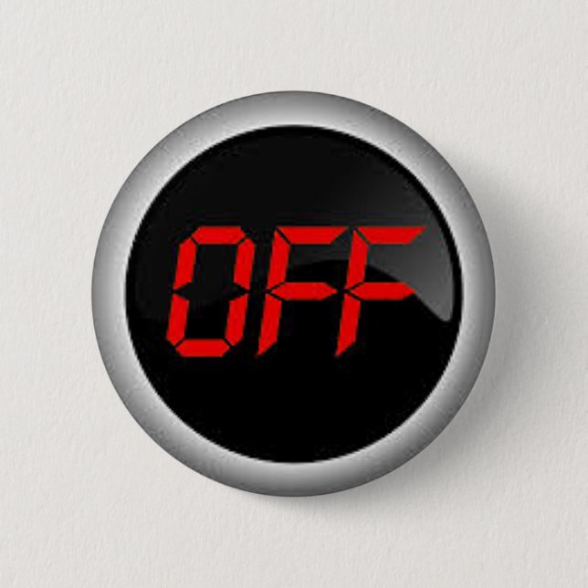 off 6 cm round badge (Front)