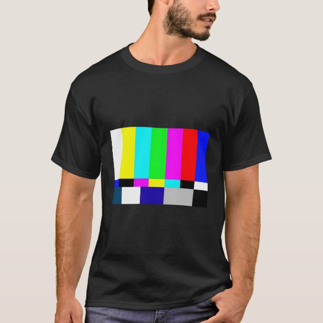 Off Air Tv Colour Bars T-Shirt (Front)