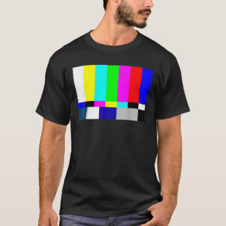 Off Air Tv Colour Bars Unisex Adult Black Small Cl T-Shirt