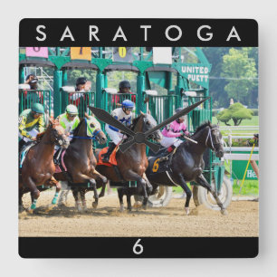Off at Saratoga Square Wall Clock