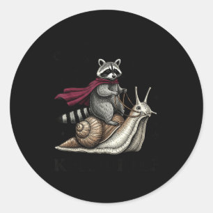 Off Cause Kerfuffle Raccoon Meme Classic Round Sticker