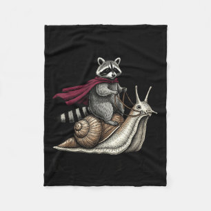 Off Cause Kerfuffle Raccoon Meme Illustration Fleece Blanket
