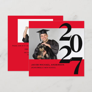 Off Centre Large Numbers - Graduation Announcement