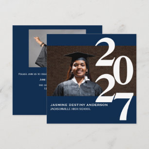 Off Centre Large Numbers - Graduation Announcement