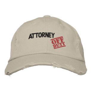 Off Duty Attorney Embroidered Hat