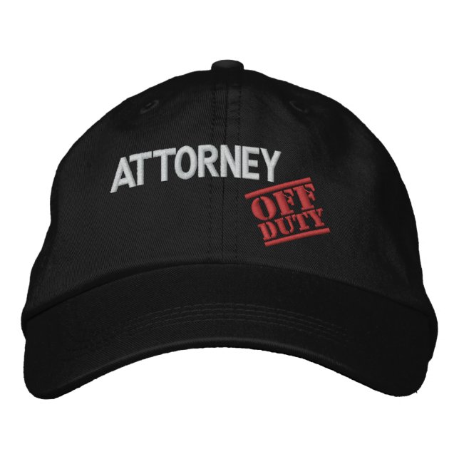 Off Duty Attorney Embroidered Hat (Front)