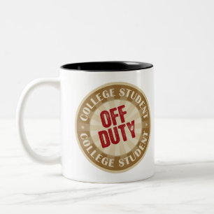 Off Duty College Student Two-Tone Coffee Mug