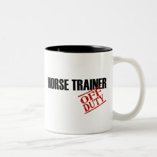 OFF DUTY HORSE TRAINER Two-Tone COFFEE MUG