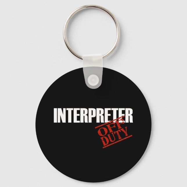OFF DUTY INTERPRETER DARK KEY RING (Front)