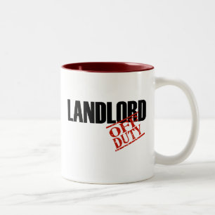 OFF DUTY LANDLORD Two-Tone COFFEE MUG