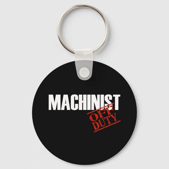 OFF DUTY MACHINIST DARK KEY RING (Front)