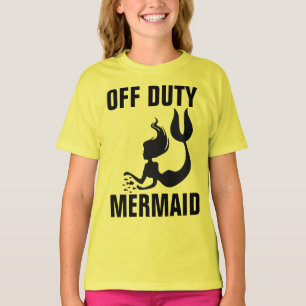 OFF DUTY MERMAID Kids Girls T-shirts