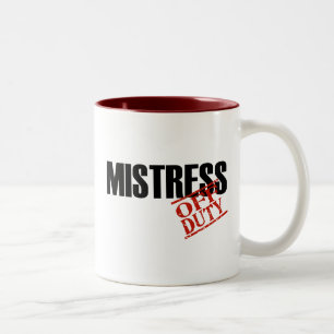 OFF DUTY MISTRESS Two-Tone COFFEE MUG