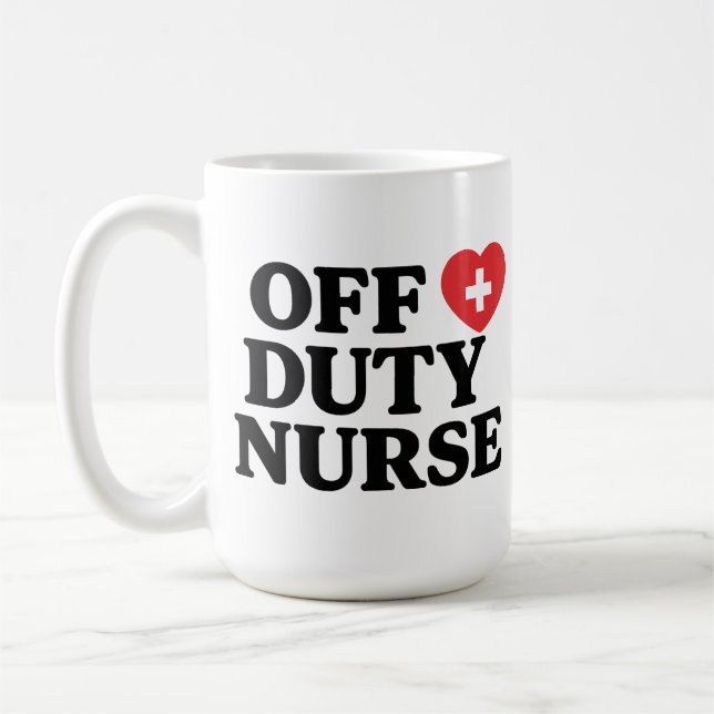 Off Duty Nurse Coffee Mug (Left)
