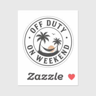 Off Duty On the Weekend Tropical Relaxation Emblem