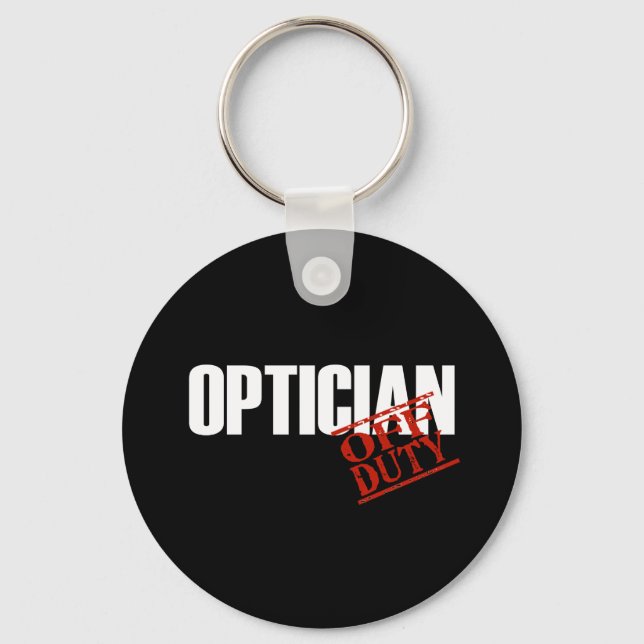 OFF DUTY OPTICIAN DARK KEY RING (Front)