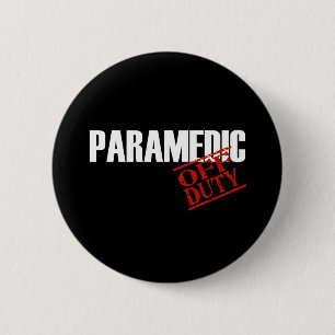 OFF DUTY PARAMEDIC DARK 6 CM ROUND BADGE