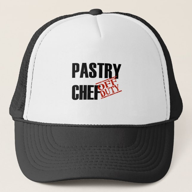 OFF DUTY PASTRY CHEF LIGHT TRUCKER HAT (Front)