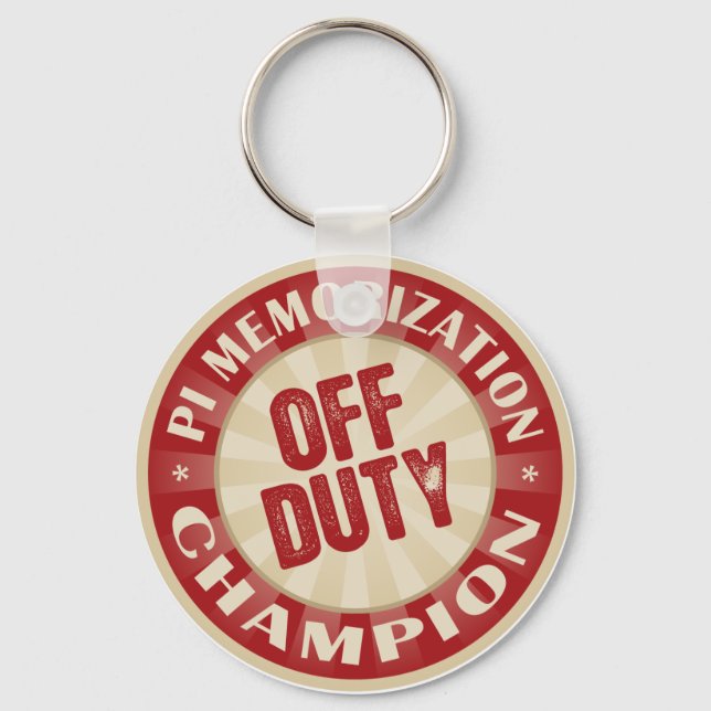 Off Duty Pi Memorisation Key Ring (Front)