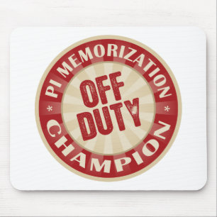 Off Duty Pi Memorisation Mouse Pad