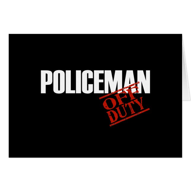 OFF DUTY POLICEMAN DARK (Front Horizontal)