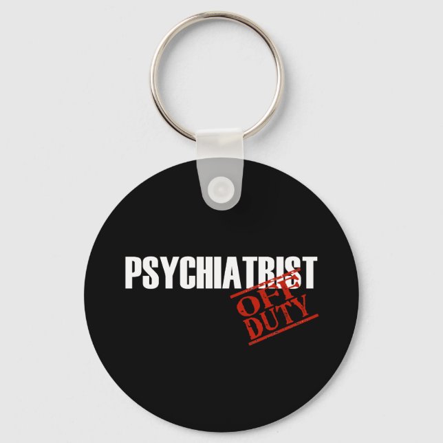 OFF DUTY PSYCHIATRIST DARK KEY RING (Front)