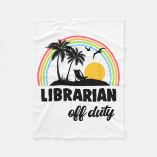 Off Duty Rainbow End Of School Year Fleece Blanket