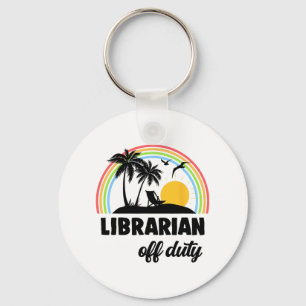 Off Duty Rainbow End Of School Year Key Ring