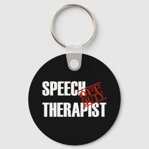 OFF DUTY SPEECH THERAPIST DARK KEY RING