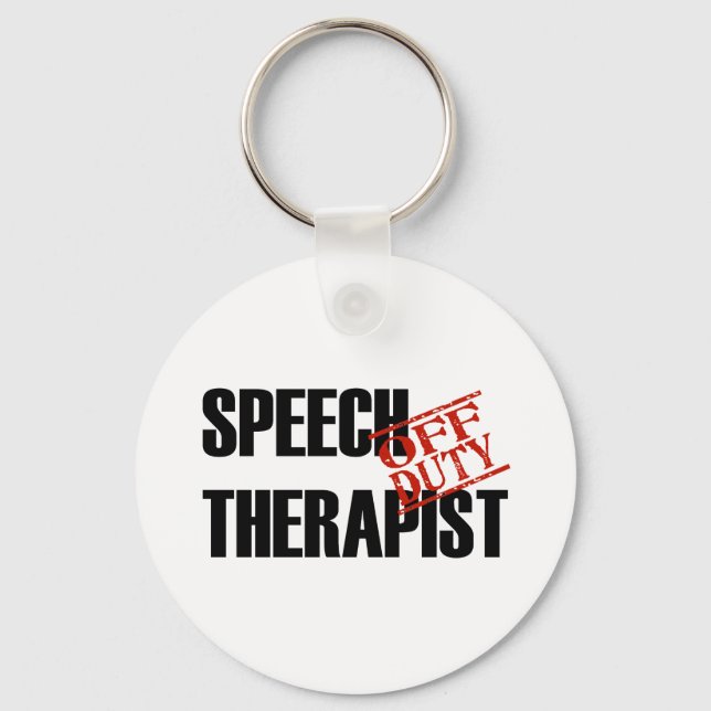 OFF DUTY SPEECH THERAPIST LIGHT KEY RING (Front)