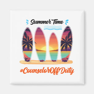 Off Duty Summer Time End Of School Year Magnet