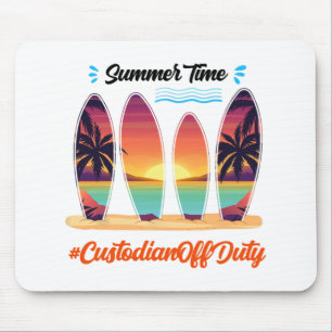 Off Duty Summer Time End Of School Year Mouse Pad