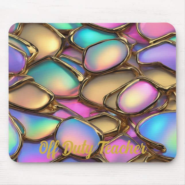Off Duty Teacher Holographic Mouse Pad (Front)