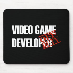 OFF DUTY VIDEO GAME DEVELOPER DARK MOUSE PAD
