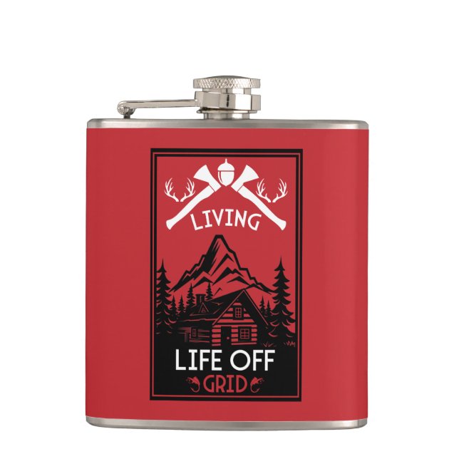 OFF GRID LIFE HIP FLASK (Front)