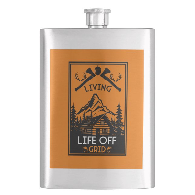 OFF GRID LIFE HIP FLASK (Front)