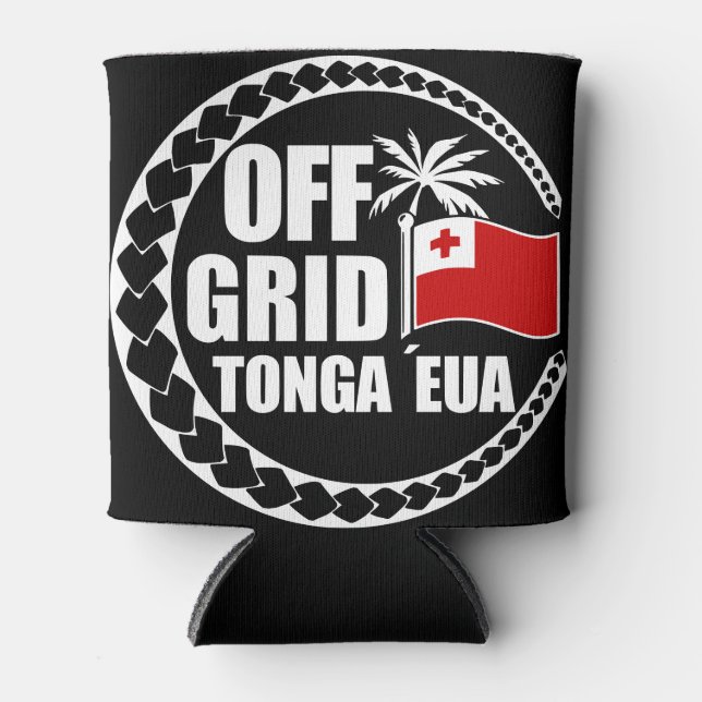 Off Grid Tonga Eua Lifestyle Can Cooler (Front)