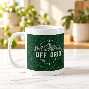 Off Grid Topographic Contour Map Mug