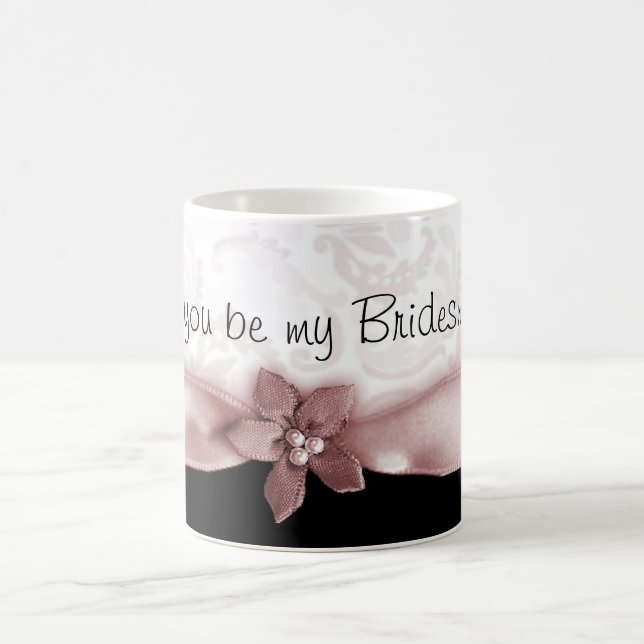 Off Pink Will you be my Bridesmaid Coffee mug (Center)