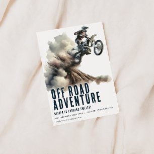 Off Road Adventure Motorcycle Party Invitation
