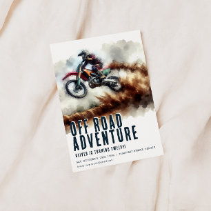 Off Road Adventure Motorcycle Party Invitation