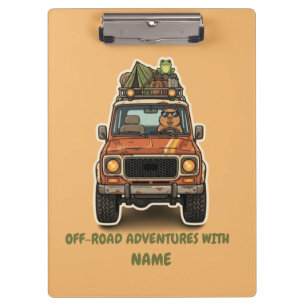 Off-Road Capybara Camping Custom Clipboard